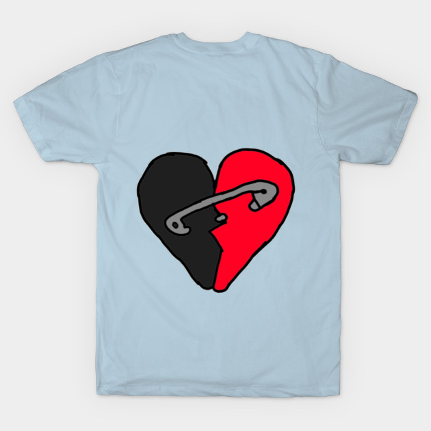 Safety pin heart sales